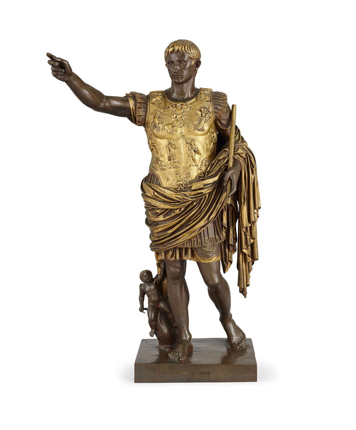 Gilt Patinated Bronze Sculpture Augustus Barbedienne