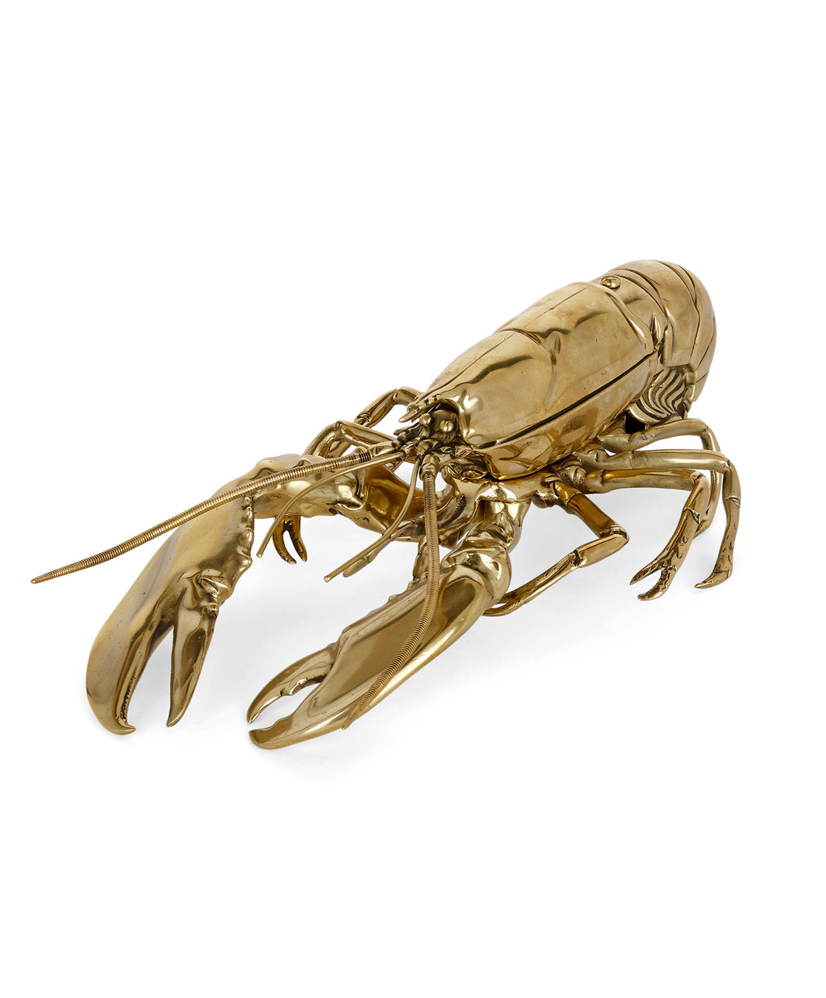 Victorian Articulated Brass Lobster Form Inkstand